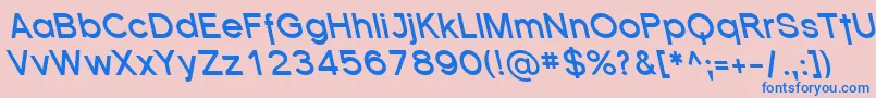 SfflorencesansrevBolditali Font – Blue Fonts on Pink Background