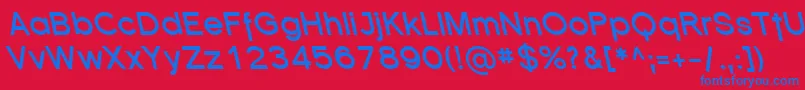 SfflorencesansrevBolditali Font – Blue Fonts on Red Background