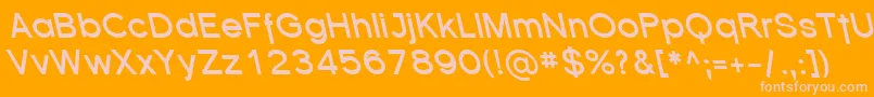 SfflorencesansrevBolditali Font – Pink Fonts on Orange Background