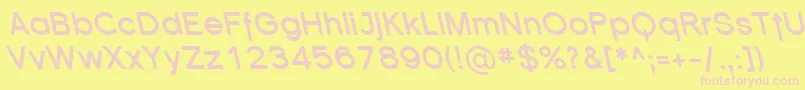 SfflorencesansrevBolditali Font – Pink Fonts on Yellow Background