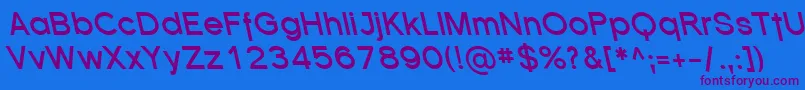 SfflorencesansrevBolditali Font – Purple Fonts on Blue Background