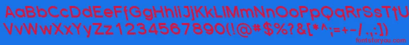 フォントSfflorencesansrevBolditali – 赤い文字の青い背景