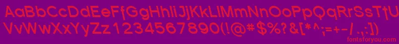 フォントSfflorencesansrevBolditali – 紫の背景に赤い文字