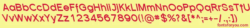 SfflorencesansrevBolditali Font – Red Fonts on Yellow Background