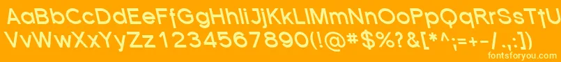 SfflorencesansrevBolditali Font – Yellow Fonts on Orange Background