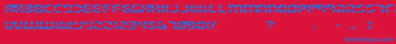 Starf8 Font – Blue Fonts on Red Background