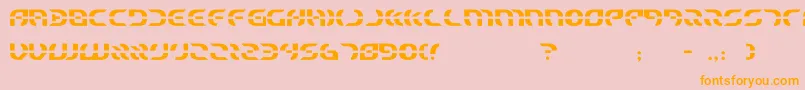 Starf8 Font – Orange Fonts on Pink Background