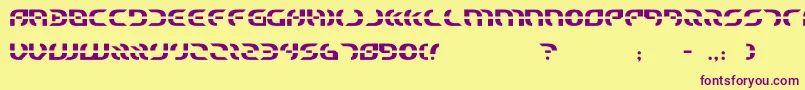 Starf8 Font – Purple Fonts on Yellow Background