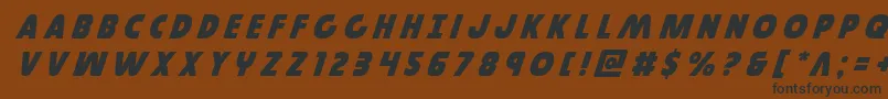 Шрифт Governortitleital – чёрные шрифты на коричневом фоне