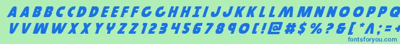 Governortitleital Font – Blue Fonts on Green Background