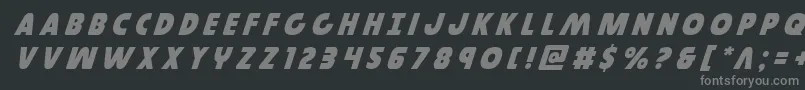 Шрифт Governortitleital – серые шрифты на чёрном фоне