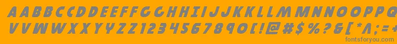 Governortitleital Font – Gray Fonts on Orange Background