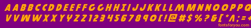 Governortitleital Font – Orange Fonts on Purple Background