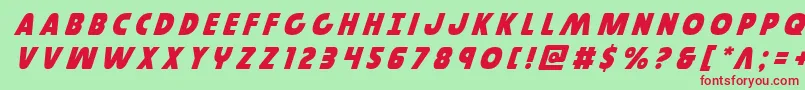 Governortitleital Font – Red Fonts on Green Background