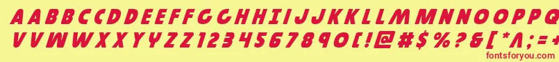 Governortitleital-Schriftart – Rote Schriften auf gelbem Hintergrund