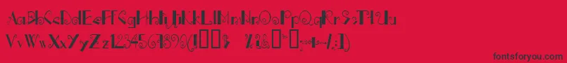 Dizajner Font – Black Fonts on Red Background