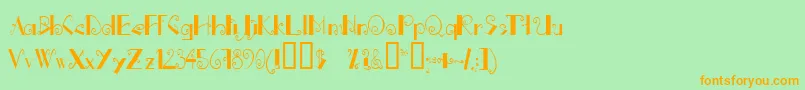 Dizajner Font – Orange Fonts on Green Background