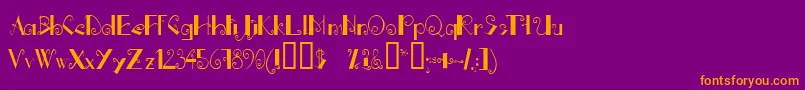 Dizajner Font – Orange Fonts on Purple Background