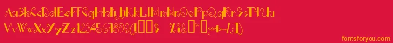 Dizajner Font – Orange Fonts on Red Background