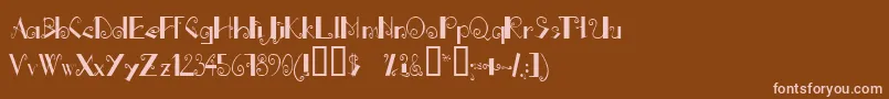 Dizajner Font – Pink Fonts on Brown Background