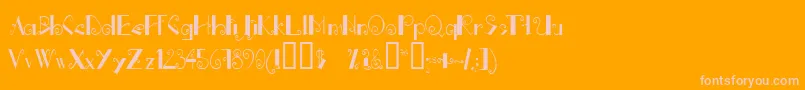 Dizajner Font – Pink Fonts on Orange Background