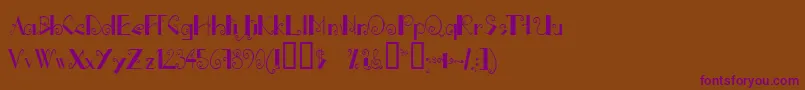 Dizajner Font – Purple Fonts on Brown Background