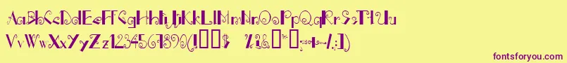 Dizajner Font – Purple Fonts on Yellow Background