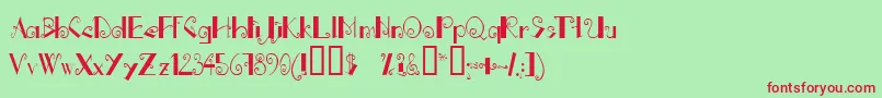 Dizajner Font – Red Fonts on Green Background
