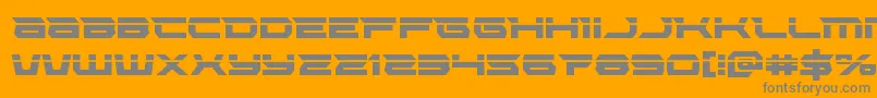 Lethalforcelaser Font – Gray Fonts on Orange Background