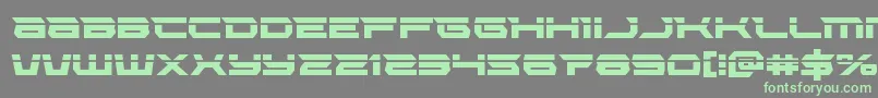 Lethalforcelaser-Schriftart – Grüne Schriften auf grauem Hintergrund
