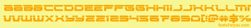 Lethalforcelaser Font – Orange Fonts on Yellow Background