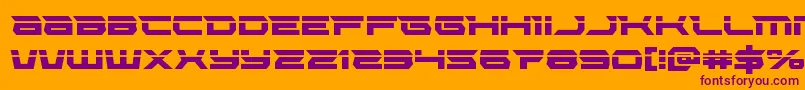 Lethalforcelaser Font – Purple Fonts on Orange Background