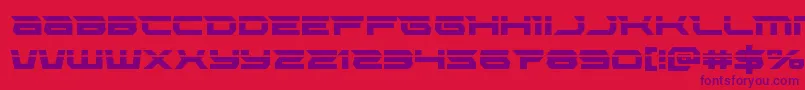 Lethalforcelaser Font – Purple Fonts on Red Background