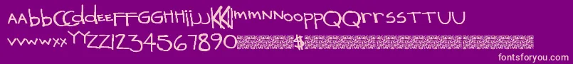 Companyproblem Font – Pink Fonts on Purple Background