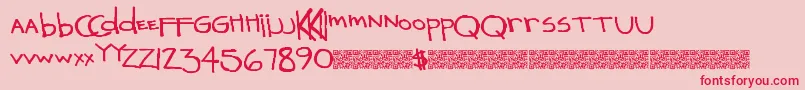 Companyproblem Font – Red Fonts on Pink Background