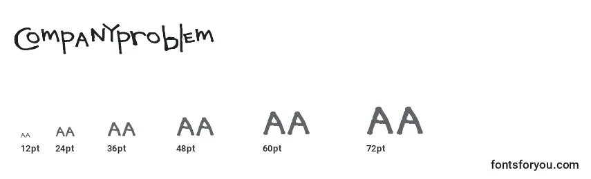 Companyproblem Font Sizes