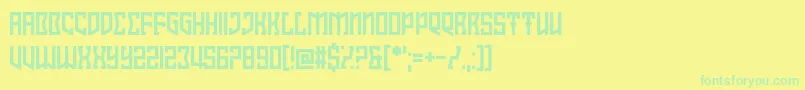 Interlewd Font – Green Fonts on Yellow Background