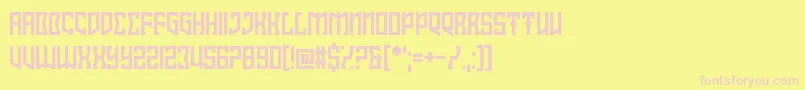 フォントInterlewd – ピンクのフォント、黄色の背景