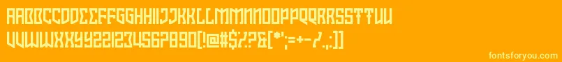 Interlewd Font – Yellow Fonts on Orange Background