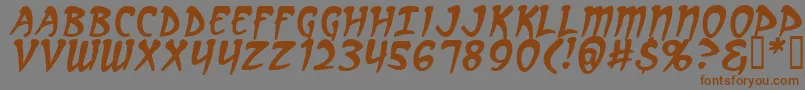 ArcanumItalic Font – Brown Fonts on Gray Background