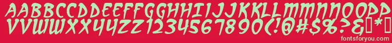 fuente ArcanumItalic – Fuentes Verdes Sobre Fondo Rojo