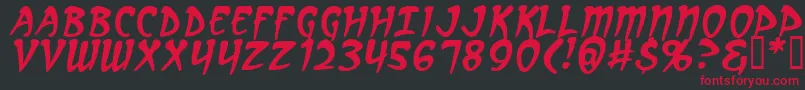 ArcanumItalic Font – Red Fonts on Black Background