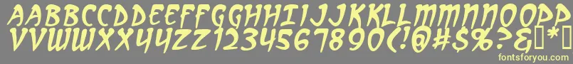 ArcanumItalic Font – Yellow Fonts on Gray Background
