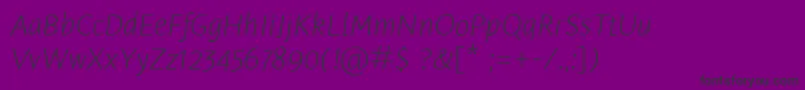 LeksasansproExtralightItalic Font – Black Fonts on Purple Background