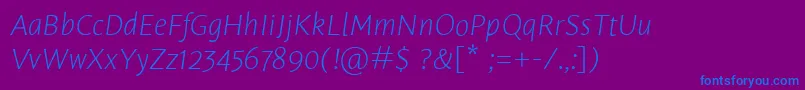 fuente LeksasansproExtralightItalic – Fuentes Azules Sobre Fondo Morado