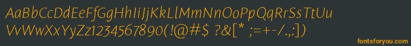 fuente LeksasansproExtralightItalic – Fuentes Naranjas Sobre Fondo Negro