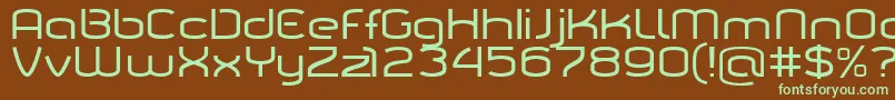 Tarpino Font – Green Fonts on Brown Background