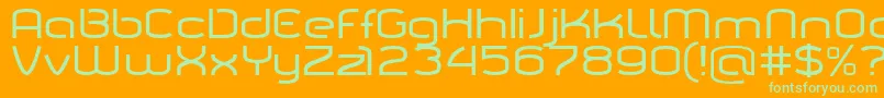 Tarpino Font – Green Fonts on Orange Background