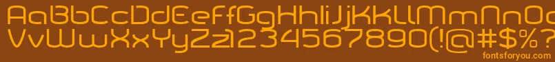 Tarpino Font – Orange Fonts on Brown Background