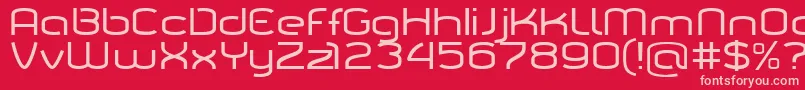 Tarpino Font – Pink Fonts on Red Background